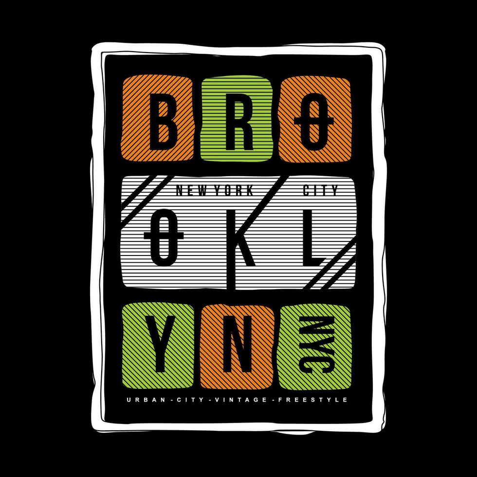 Brooklyn typographie vecteur graphique pour t chemise impressions et autre  les usages. affiche, autocollant, mur peintures murales 26417474 Art  vectoriel chez Vecteezy