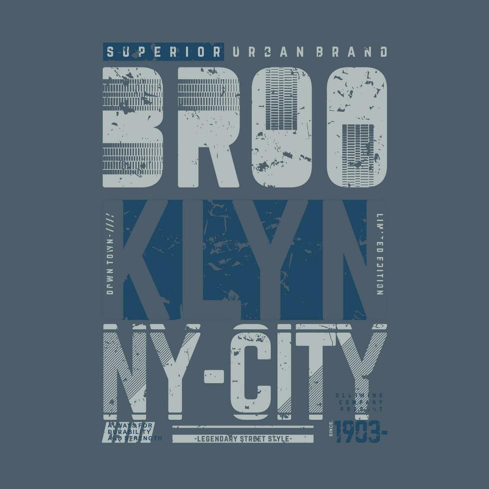 Brooklyn New York ville graphique, t chemise vecteur, illustration, pour cool décontractée Pour des hommes style vecteur