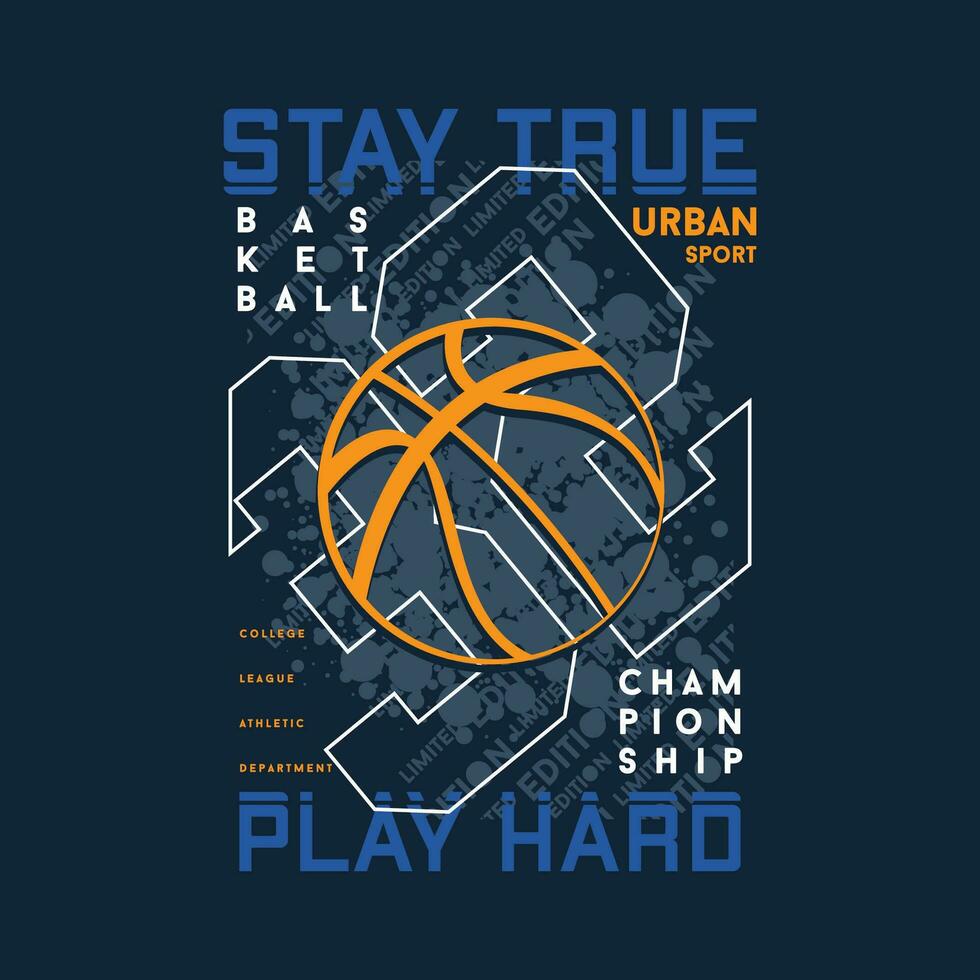 basketball symbole sport Université athlétique typographie, T-shirt graphique, vecteurs vecteur