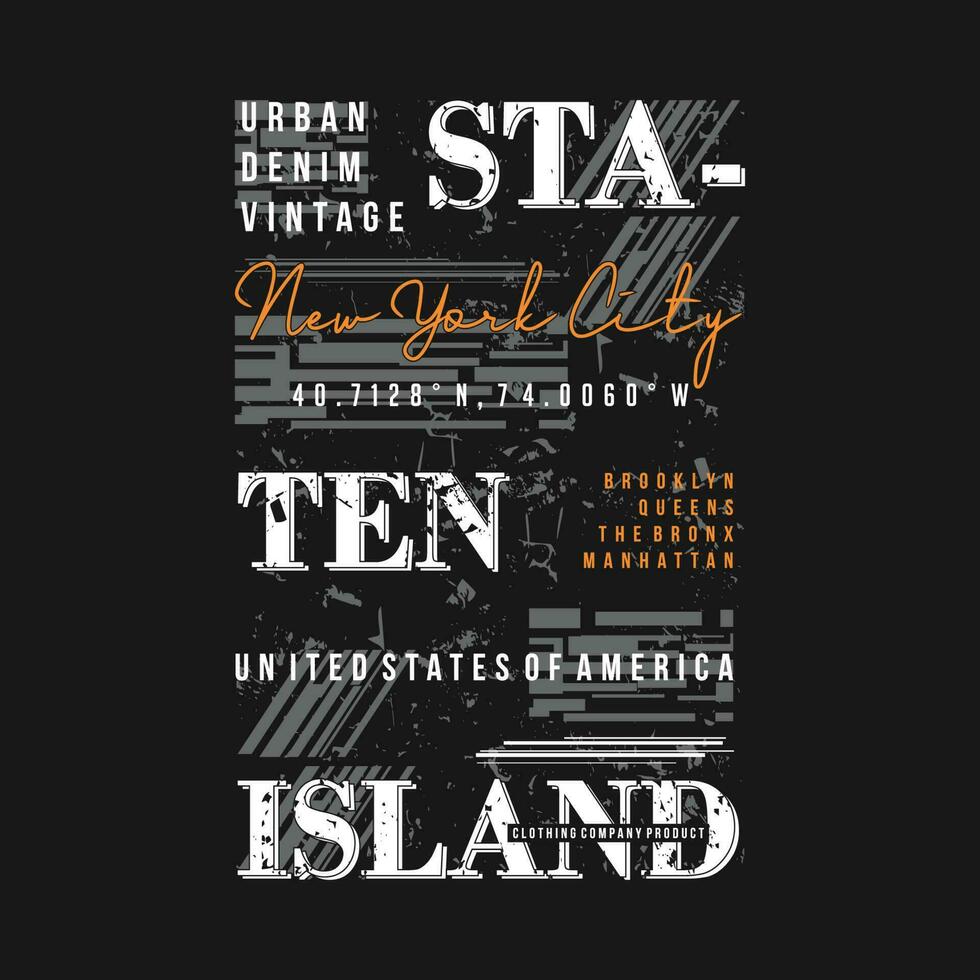 État île Urbain rue, graphique conception, typographie vecteur illustration, moderne style, pour impression t chemise