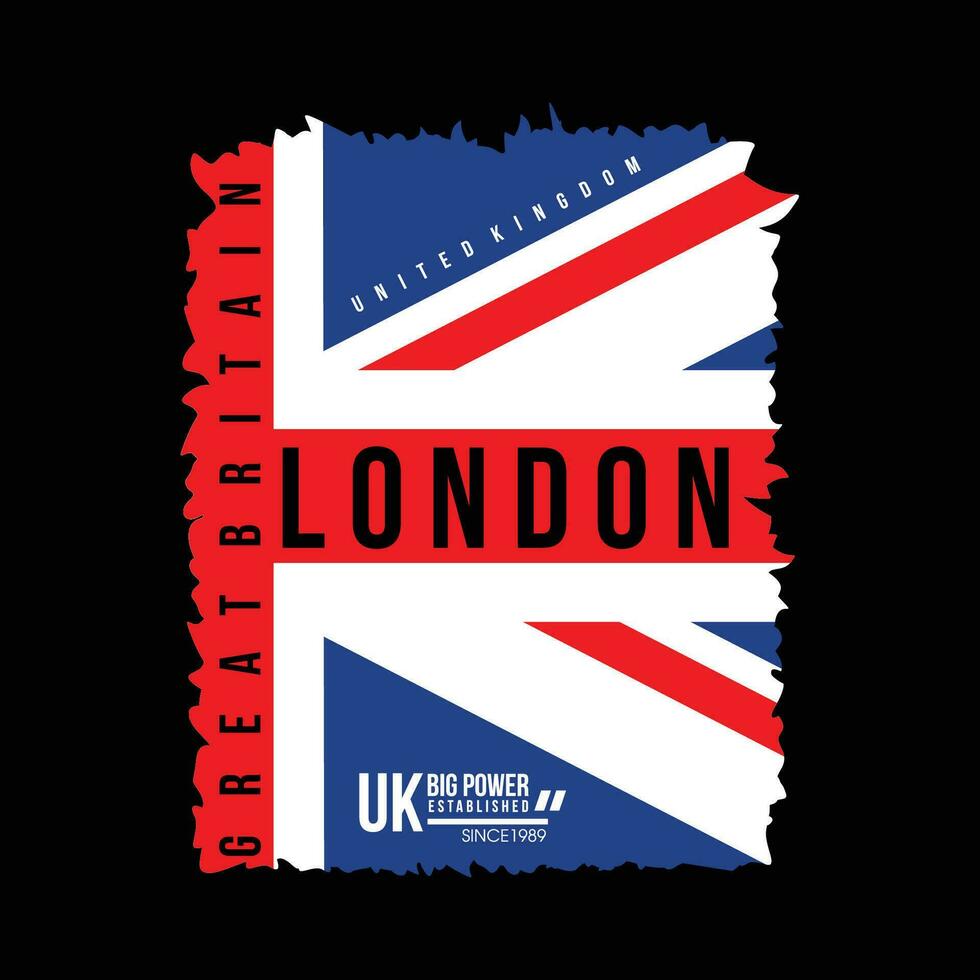 Londres abstrait drapeau graphique, typographie vecteur, t chemise conception illustration, bien pour prêt imprimer, et autre utilisation vecteur