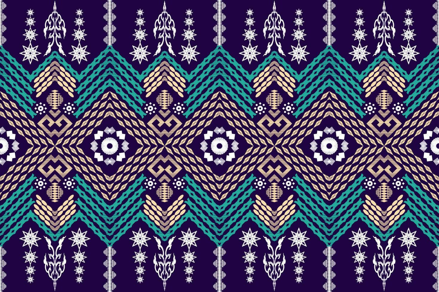 ikat figure aztèque broderie style. géométrique ethnique Oriental traditionnel art conception des motifs pour ethnique arrière-plan, papier peint, mode, vêtements, emballage, tissu, élément, sarong, graphique, vecteur illustration