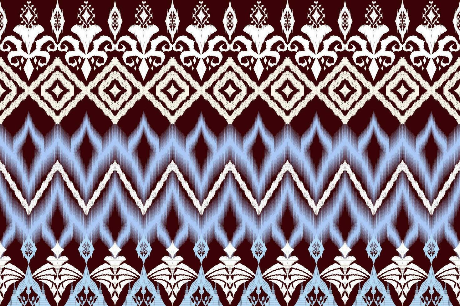 ikat figure aztèque broderie style. géométrique ethnique Oriental traditionnel art conception des motifs pour ethnique arrière-plan, papier peint, mode, vêtements, emballage, tissu, élément, sarong, graphique, vecteur illustration