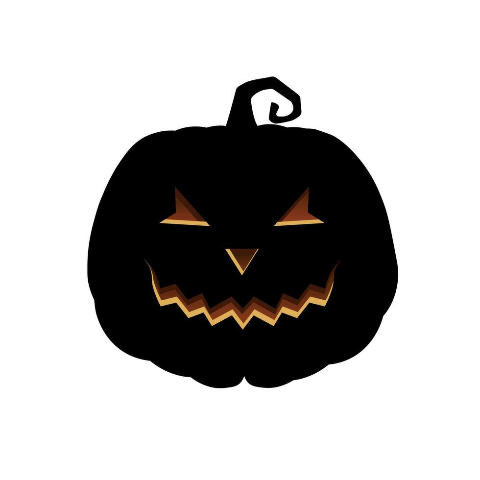 Halloween effrayant citrouille vacances dessin animé concept vecteur