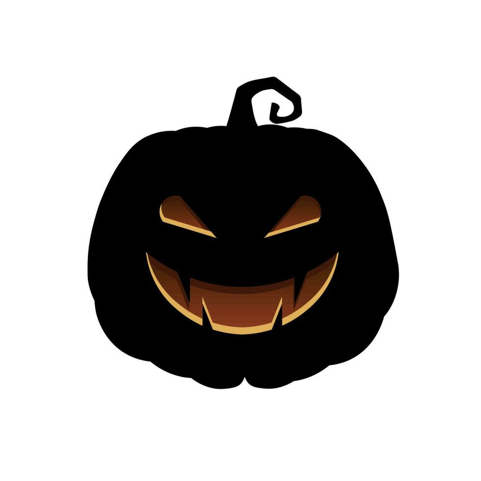 Halloween effrayant citrouille vacances dessin animé concept vecteur