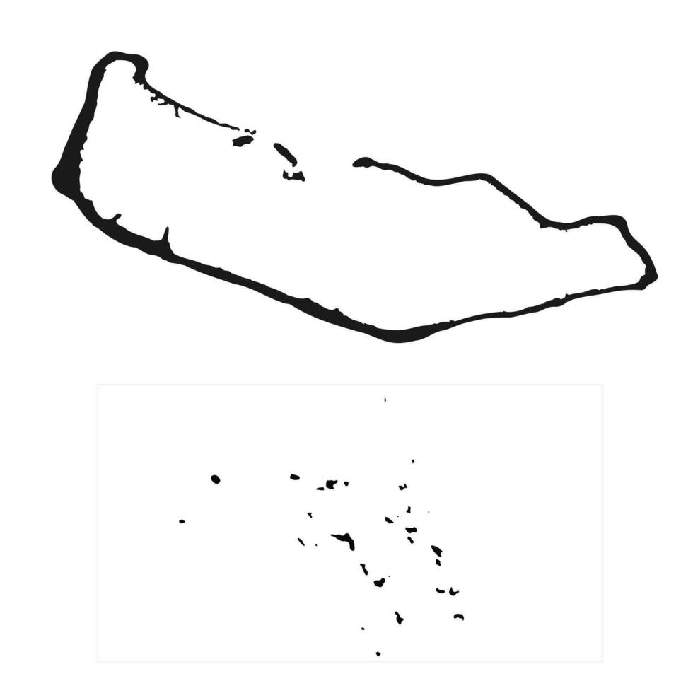 îles marshall très détaillées avec carte majuro avec bordures isolées sur fond vecteur
