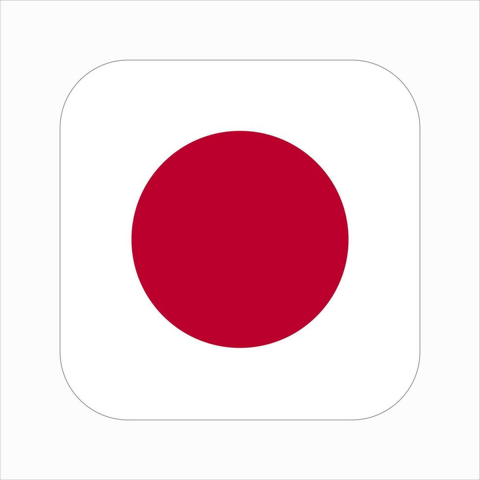 illustration simple du drapeau du japon pour le jour de l'indépendance ou les élections vecteur