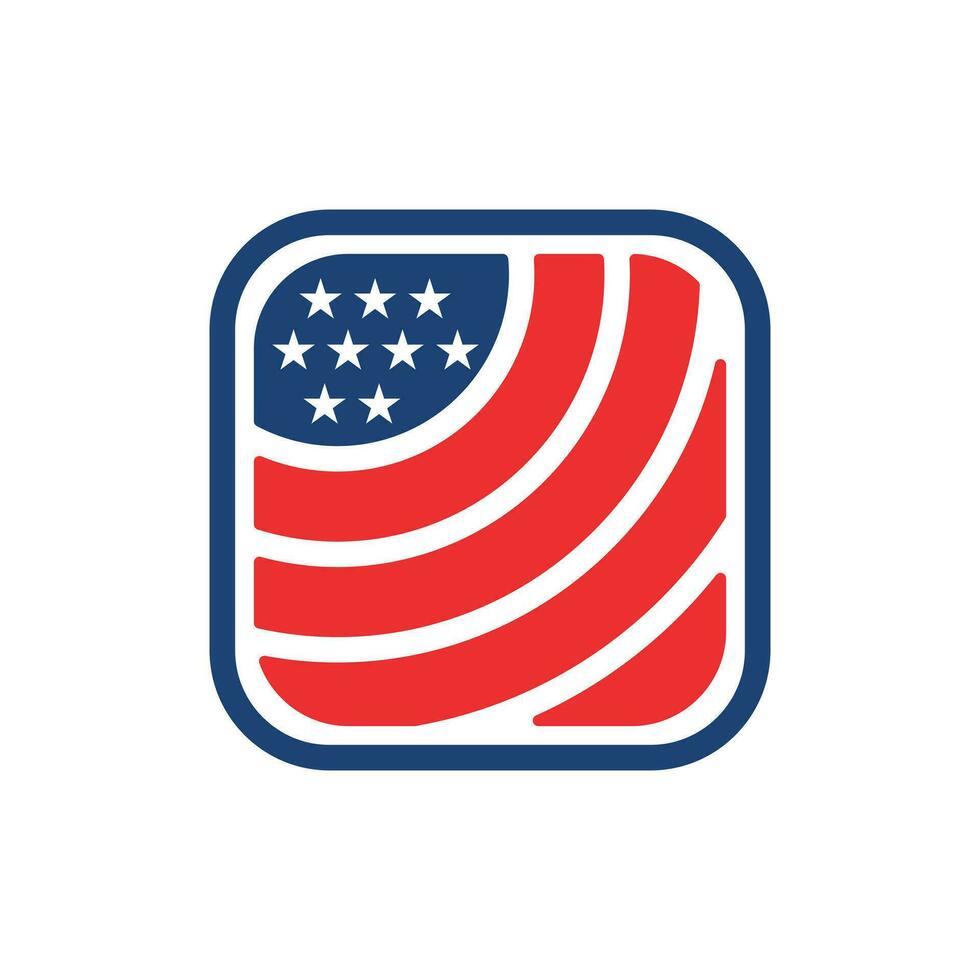 américain drapeau Sushi logo conception, illustration dessins pour Icônes et logo modèle vecteur