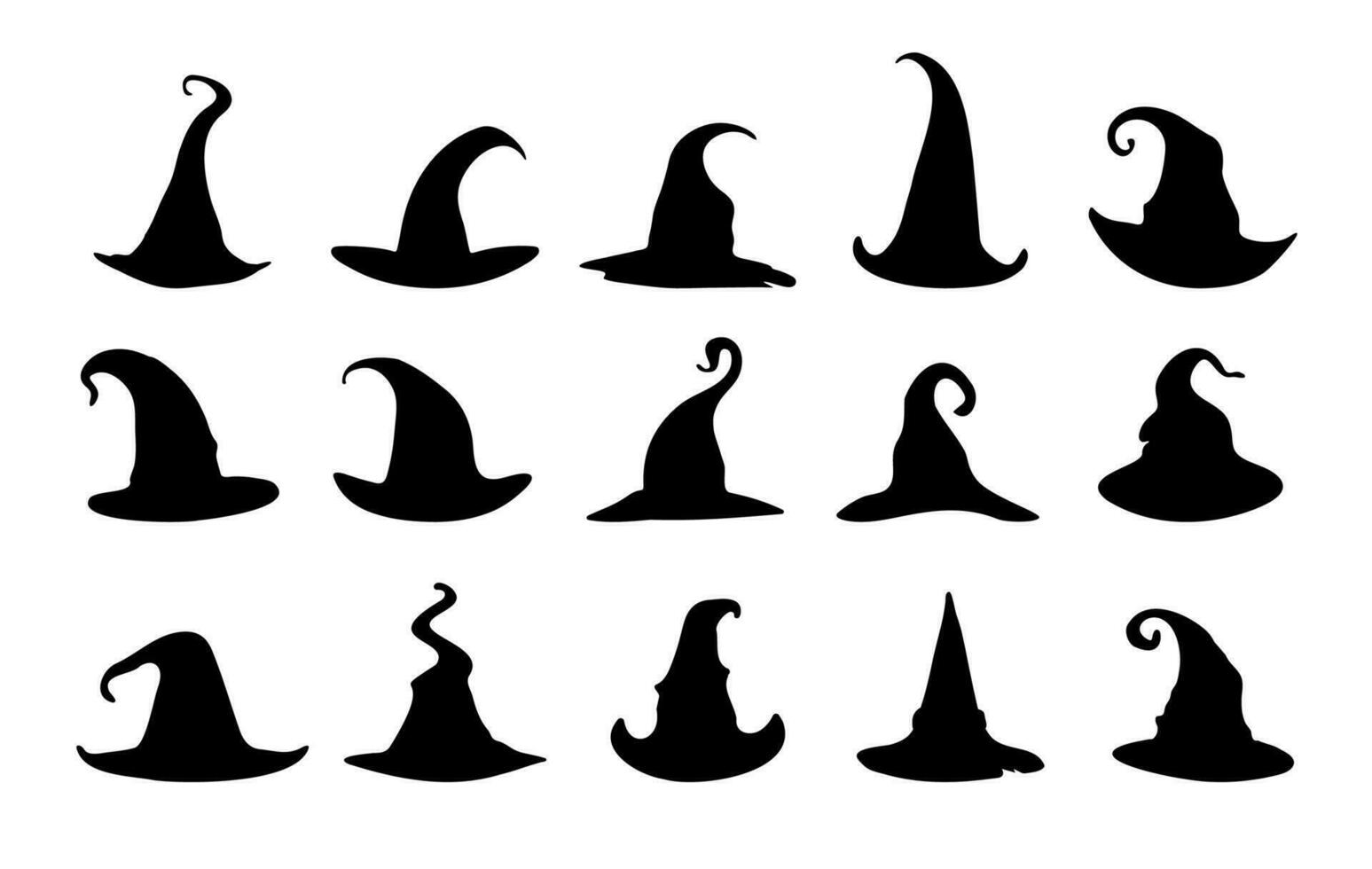 la magie chapeau, sorcier chapeau, sorcière chapeau pour Halloween décoration vecteur