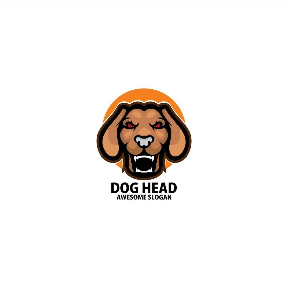 chien en colère conception mascotte esport logo vecteur
