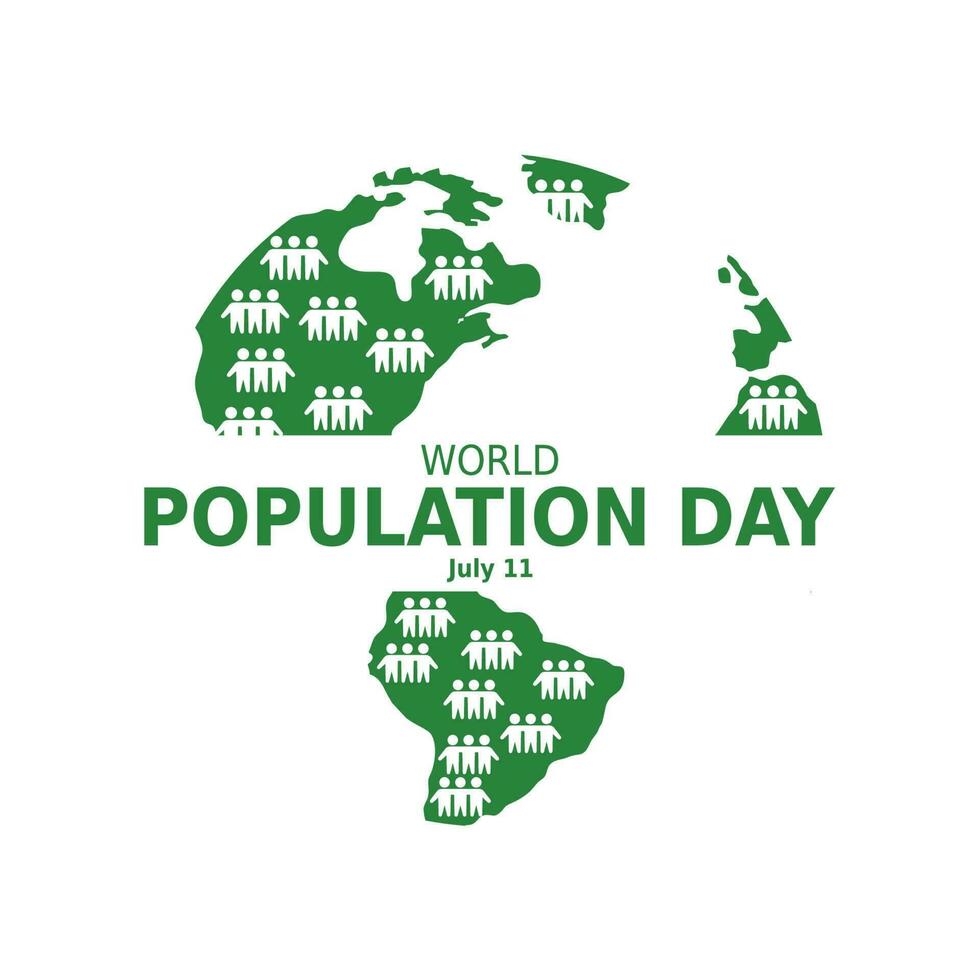 monde population jour, Créatif concept conception pour bannière ou affiche vecteur