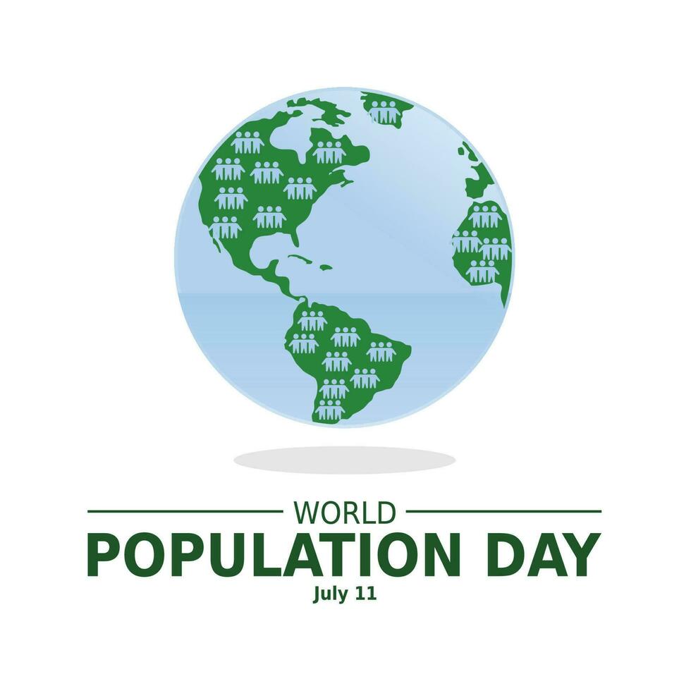 monde population jour, Créatif concept conception pour bannière ou affiche vecteur