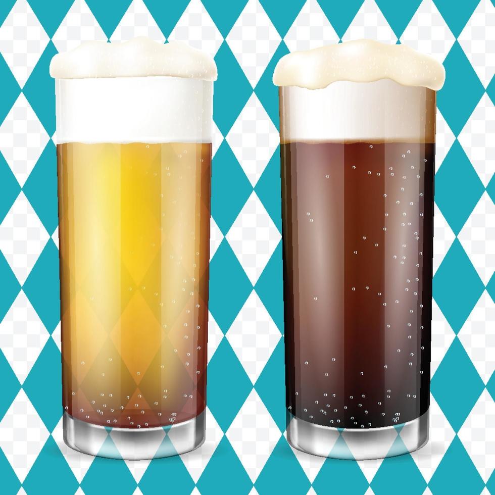 verres à bière concept oktoberfest moderne vecteur