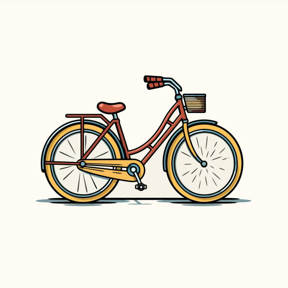 bicyclette icône conception vélo illustration véhicule dessin animé vecteur graphique