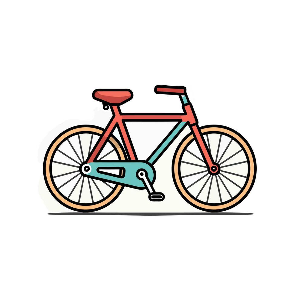 bicyclette icône conception vélo illustration véhicule dessin animé vecteur graphique