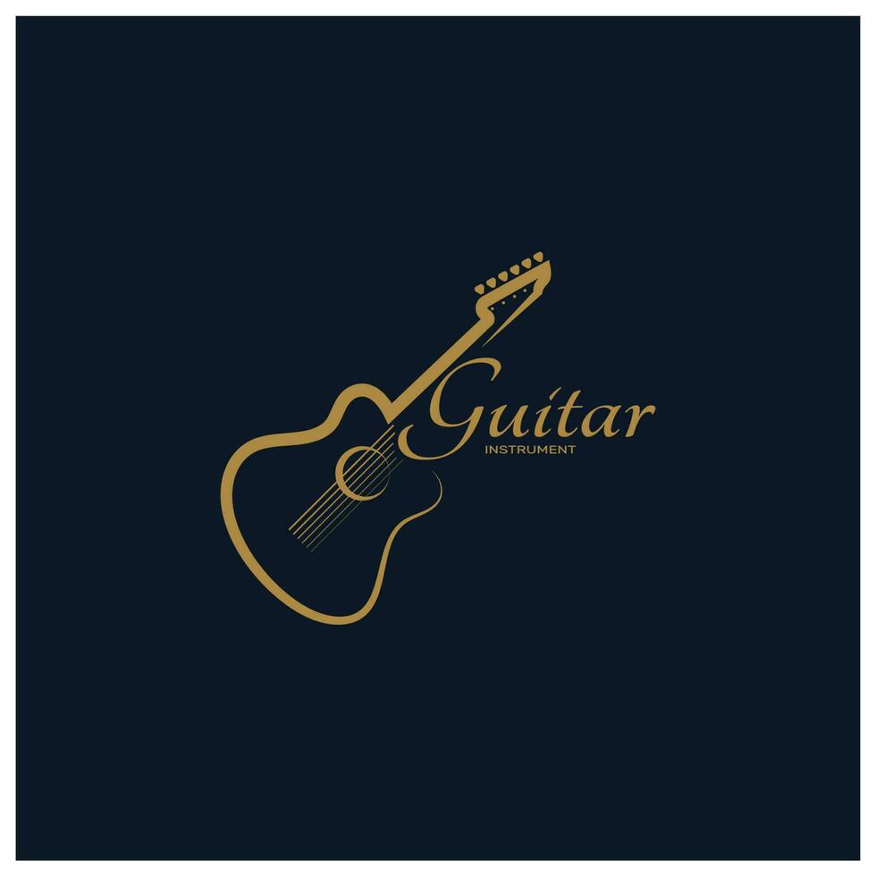 Facile musical guitare instrument logo, pour guitare boutique, la musique instrument magasin, orchestre, guitare cours, applications, Jeux, la musique studio, vecteur