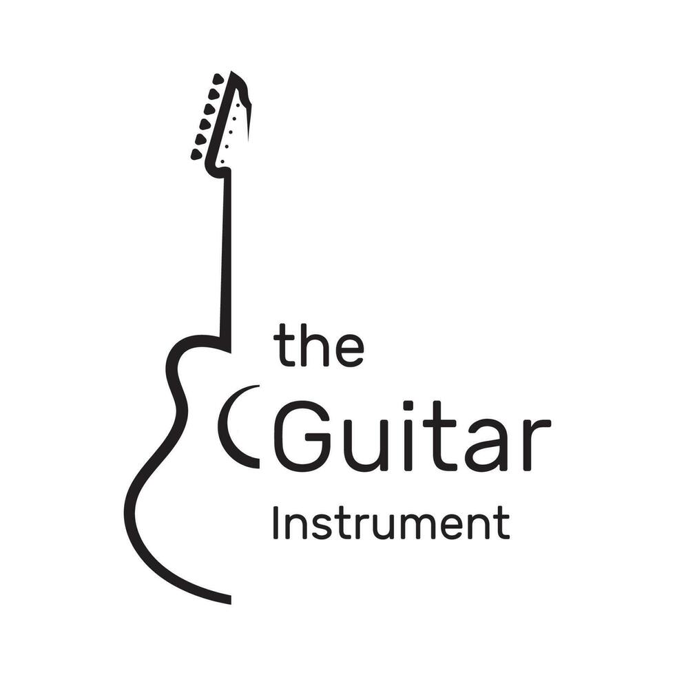 Facile musical guitare instrument logo, pour guitare boutique, la musique instrument magasin, orchestre, guitare cours, applications, Jeux, la musique studio, vecteur