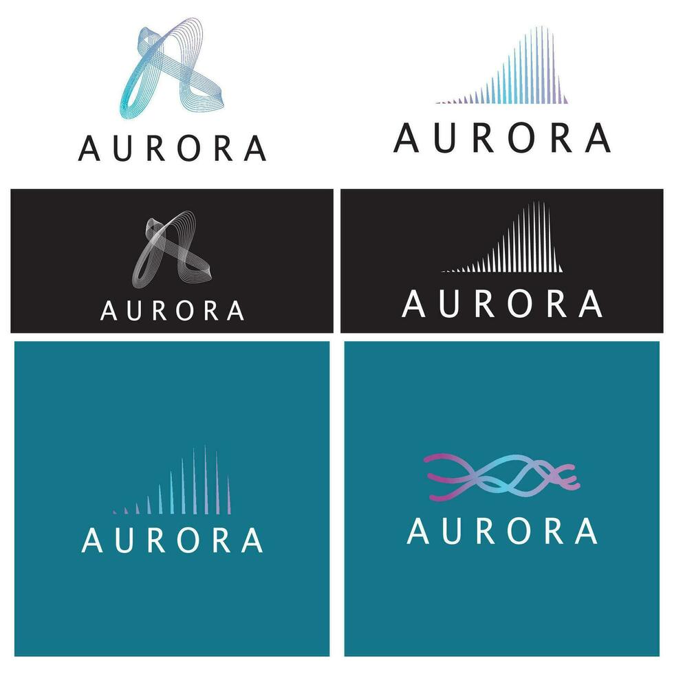 modèle de vecteur d'illustration d'icône de conception de logo d'aurore