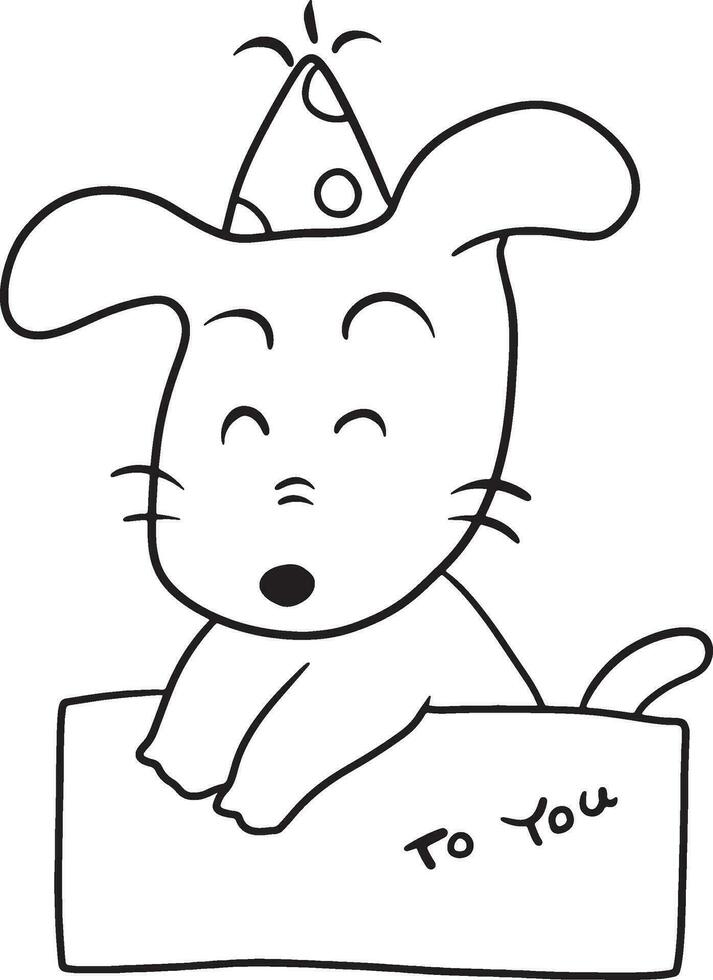 chien dessin animé griffonnage kawaii anime coloration page mignonne illustration dessin agrafe art personnage chibi manga bande dessinée vecteur