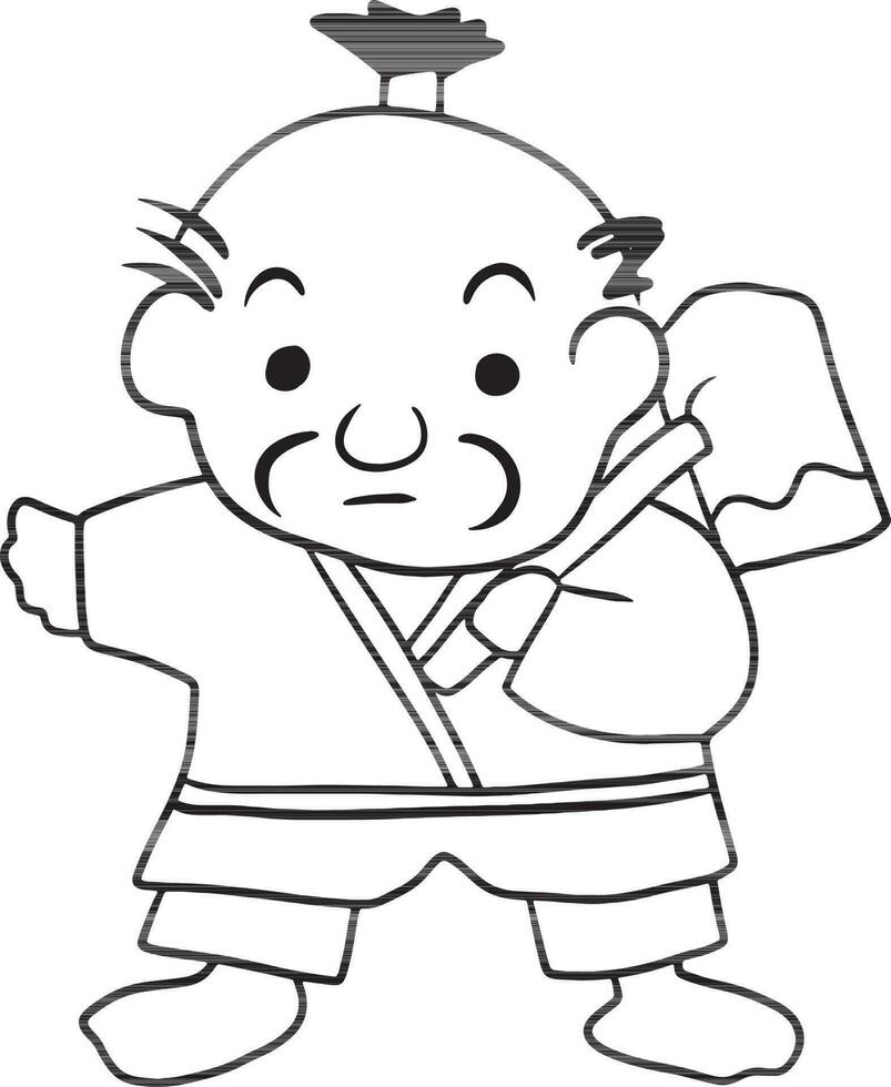 Renard dessin animé griffonnage kawaii anime coloration page mignonne illustration dessin personnage chibi manga bande dessinée vecteur