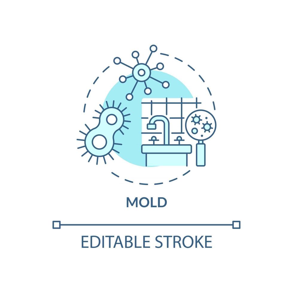 icône de concept de moule vecteur