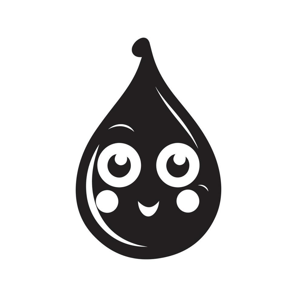 laissez tomber de l'eau dessin animé, dessin animé logo, mascotte logo vecteur