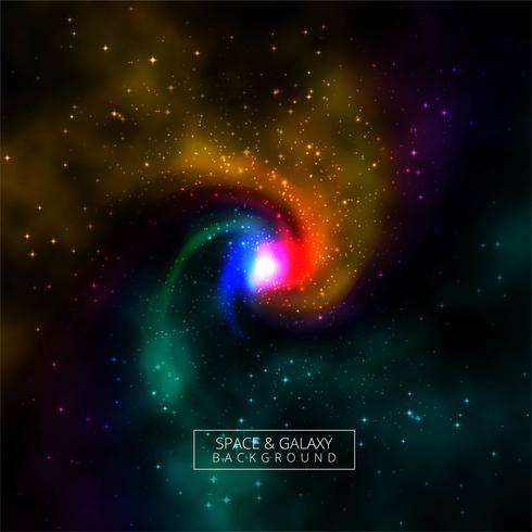 Univers fond coloré de galaxie brillant vecteur