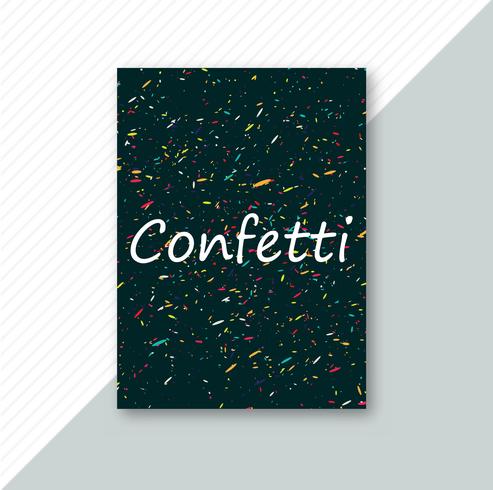 Conception de modèle de belle brochure confetti coloré vecteur