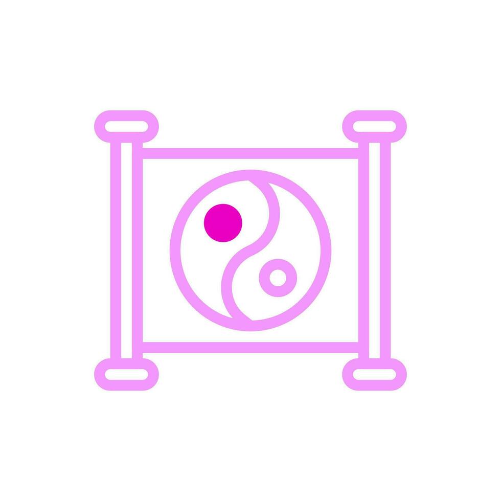 yin et Yang icône duoune rose Couleur chinois Nouveau année symbole parfait. vecteur