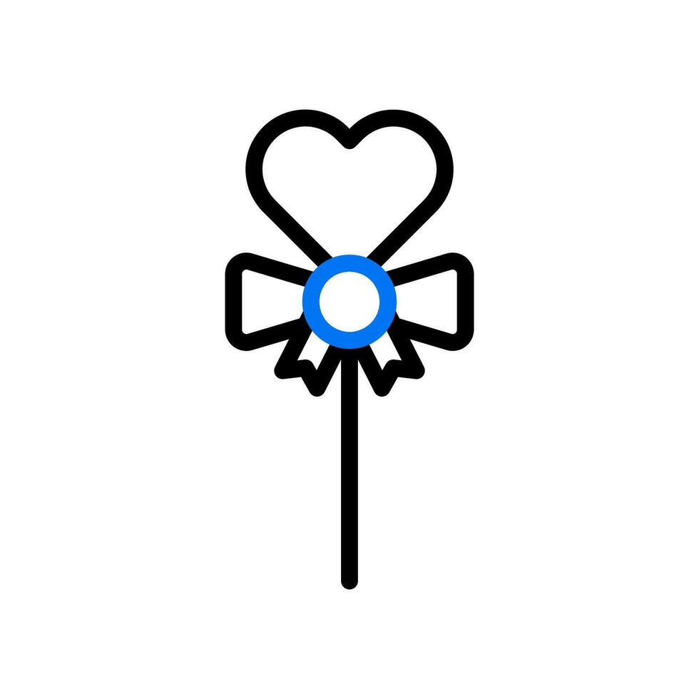 bonbons l'amour icône bicolore bleu noir style Valentin illustration symbole parfait. vecteur