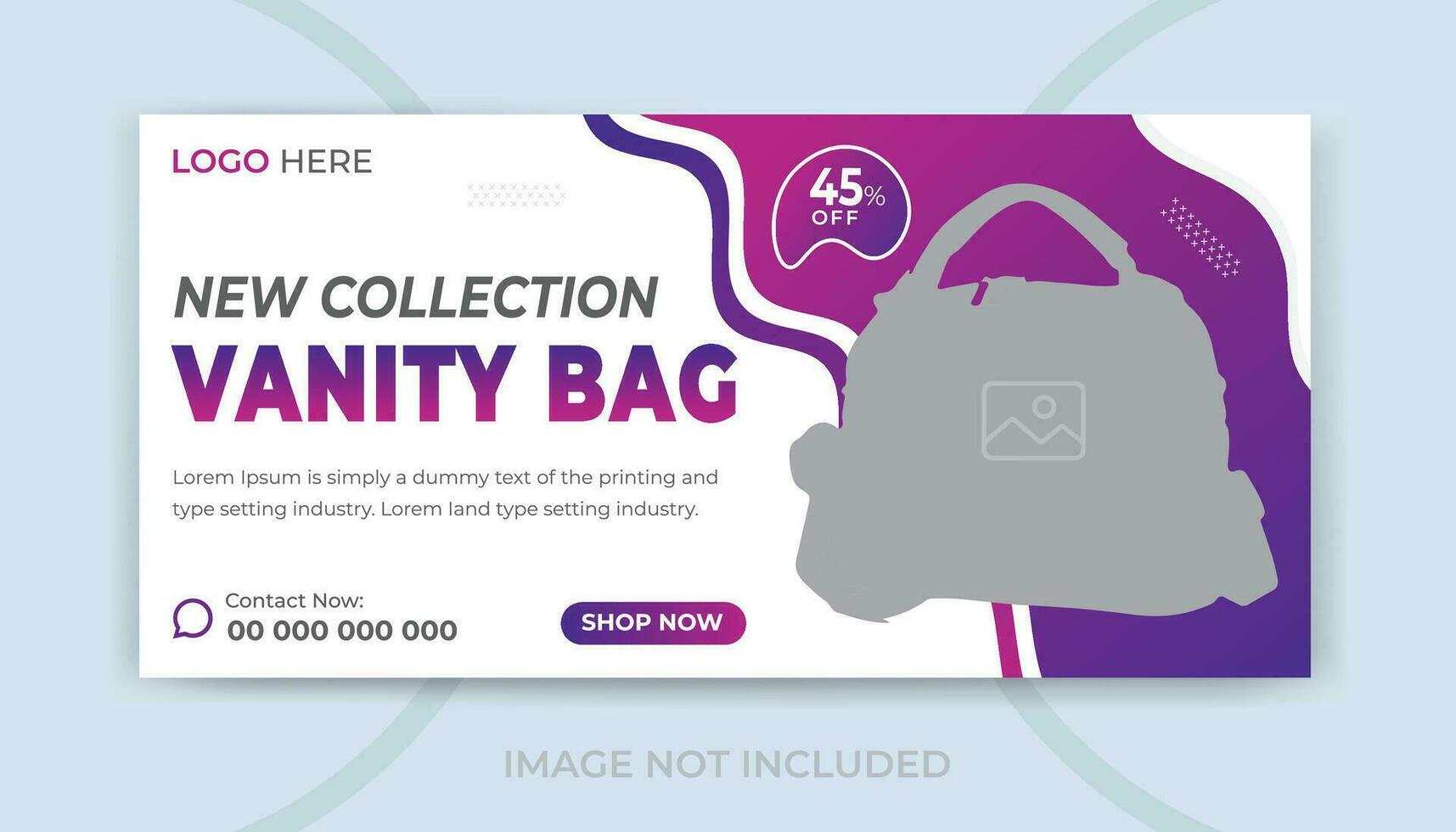 moderne sac collection social médias Publier ou en ligne la toile bannière conception modèle pour votre affaires vecteur