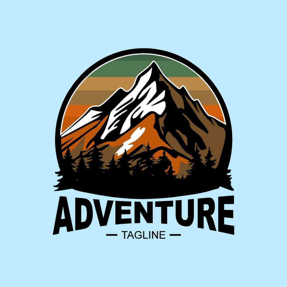 Montagne Facile logo conception vecteur illustration Extérieur aventure