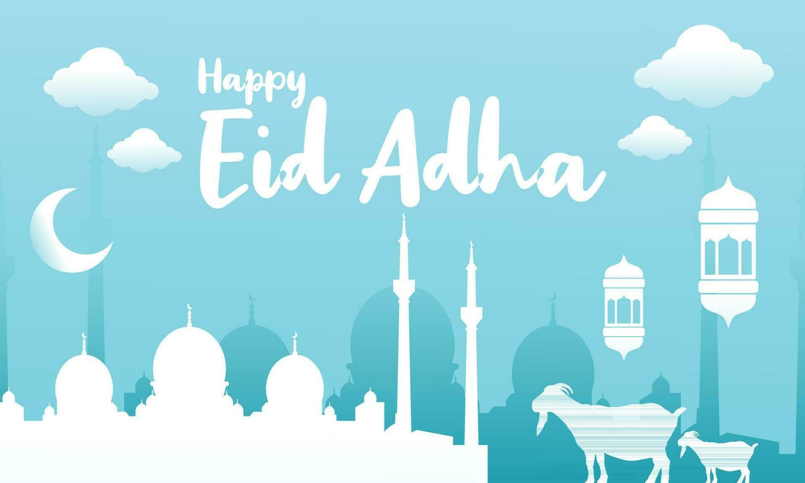 eid adha doux vert Contexte vecteur