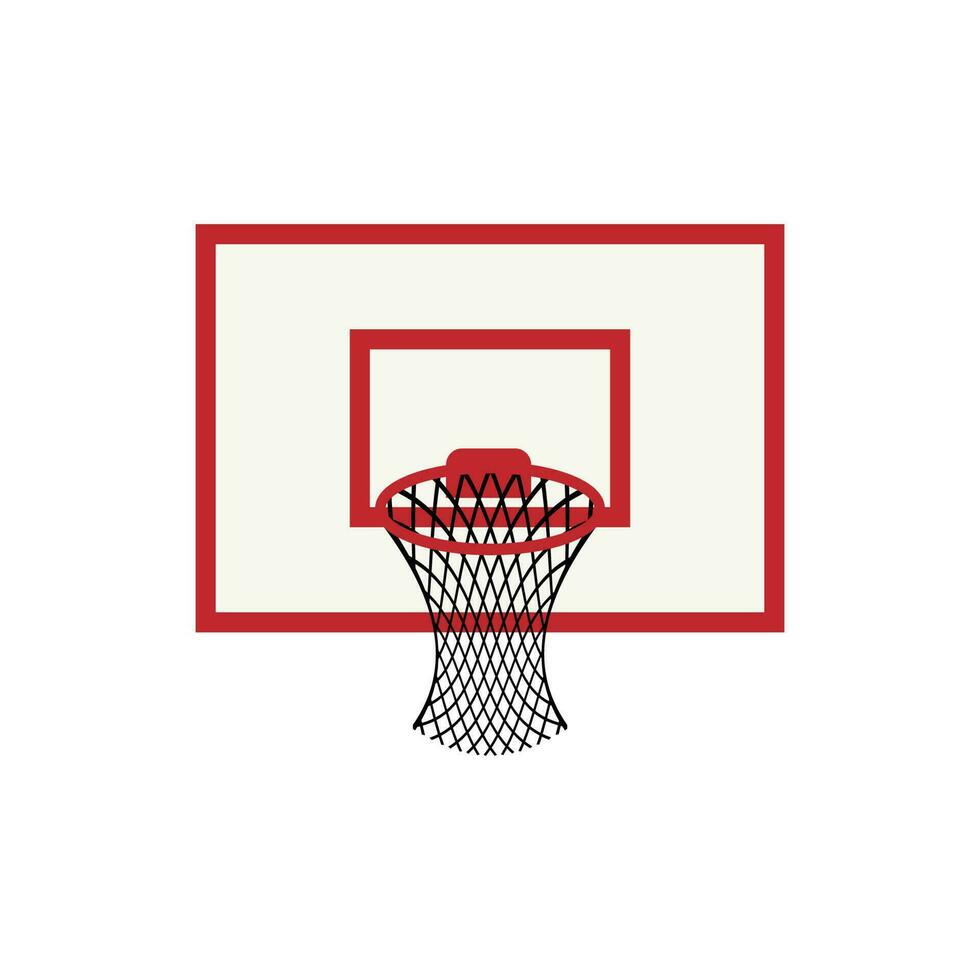 basketball cerceau pour notation une objectif dans le net élément isolé sur blanc vecteur