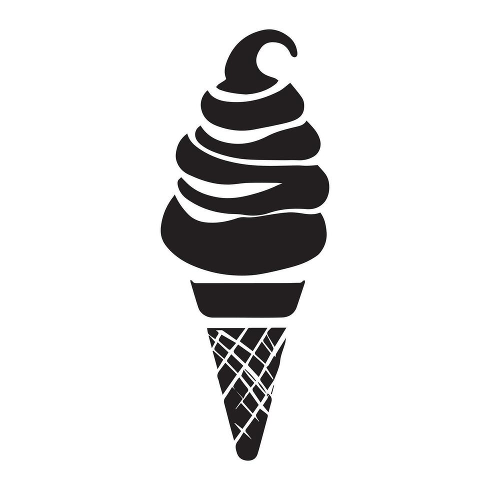 la glace crème vecteur silhouette illustration