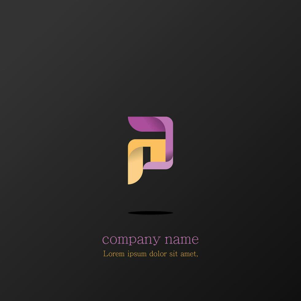 logo icône conception lettre p avec un forme combinaison de Orange et violet monogramme forme moderne futuriste luxe élégant Facile pour entreprise eps dix vecteur