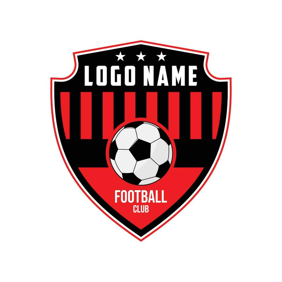 football logo ou Football club signe badge sur blanc Contexte vecteur