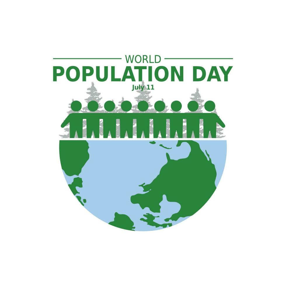 monde population jour, Créatif concept conception pour bannière ou affiche vecteur