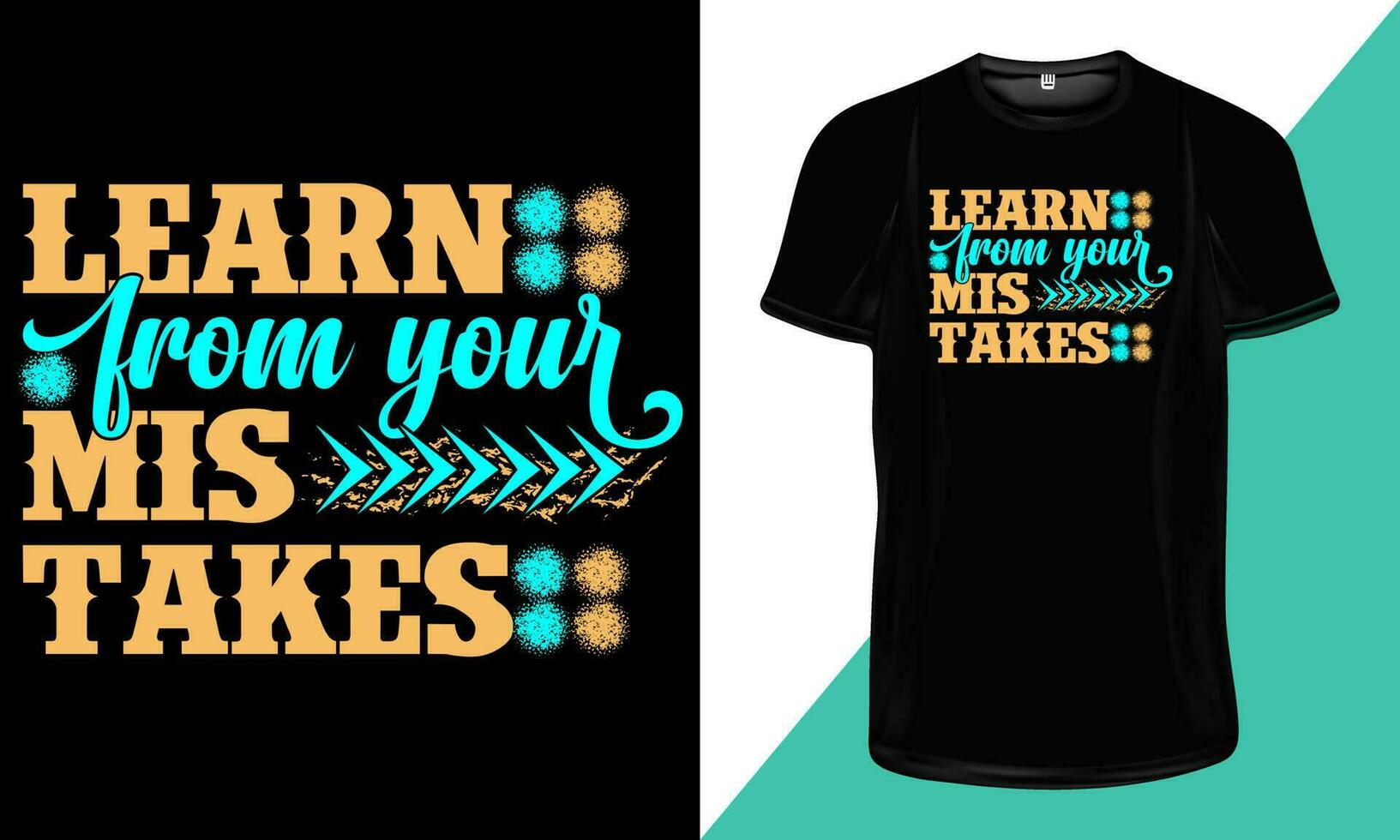 apprendre de votre erreurs T-shirt conception, de motivation T-shirt conception, inspirant typographie citations pour T-shirt conception. vecteur