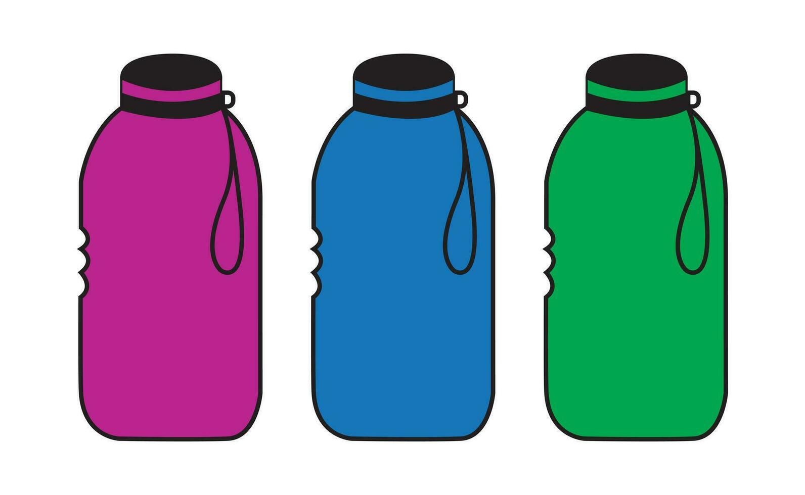 abstrait vecteur coloré l'eau bouteille icône conception modèle