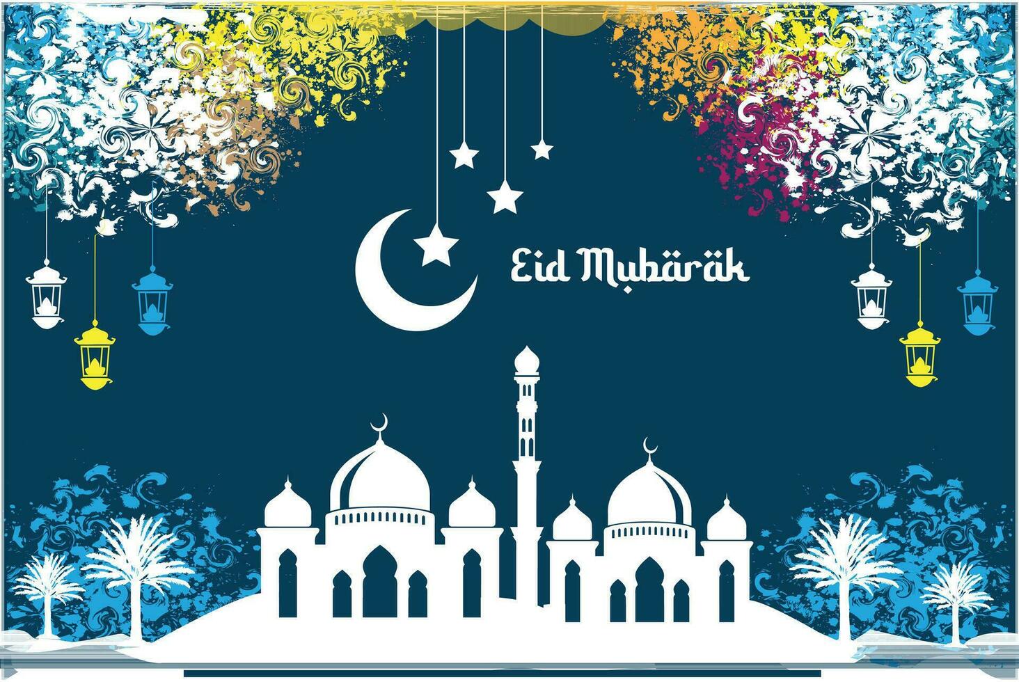 eid mubarak bannière modèle, eid mubarak eps déposer, eid mubarak ai déposer, eid mubarak bannière, eid mubarak bannière vecteur modèle.