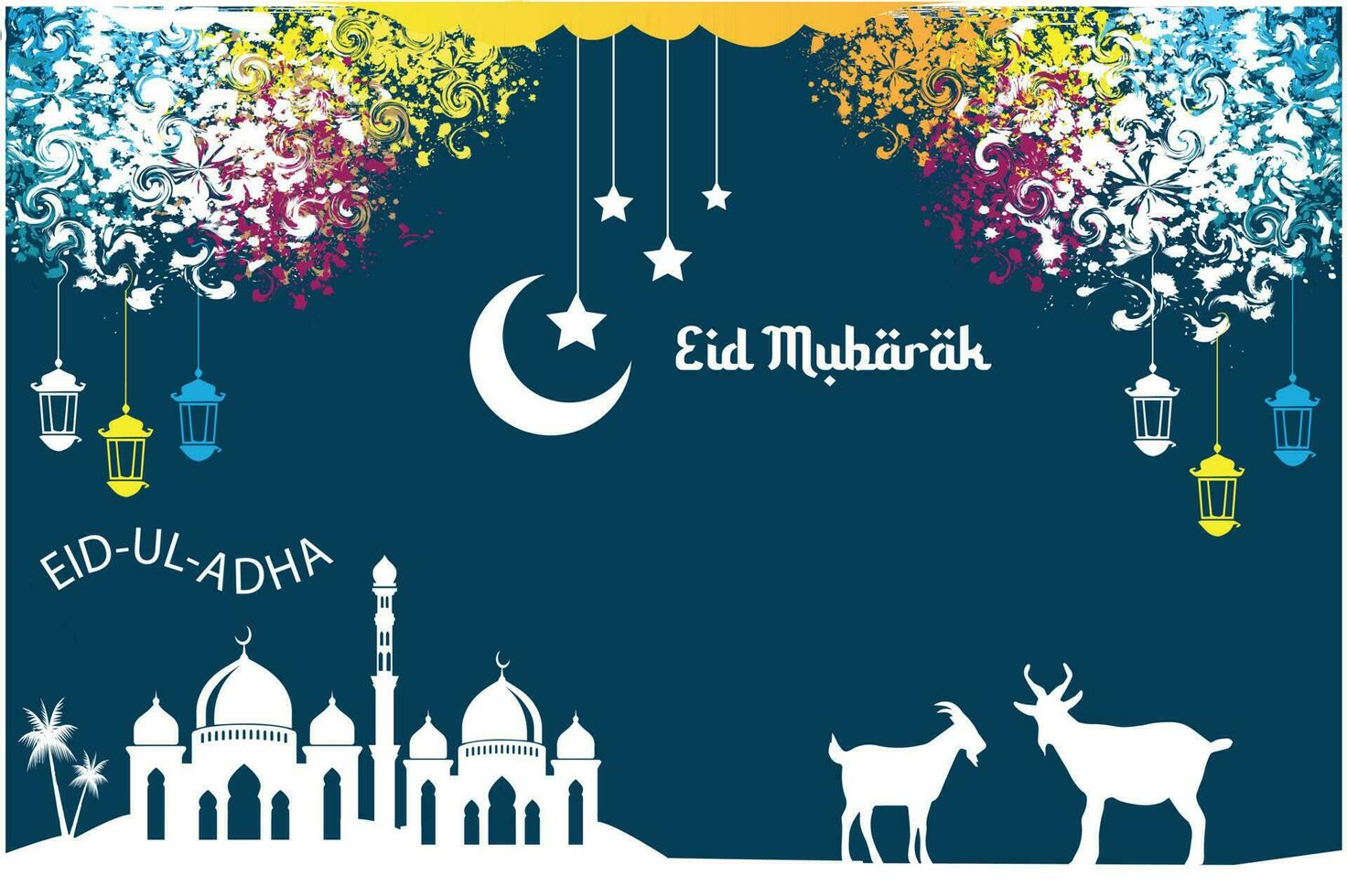 eid mubarak bannière modèle, eid mubarak eps déposer, eid mubarak ai déposer, eid mubarak bannière, eid mubarak bannière vecteur modèle.