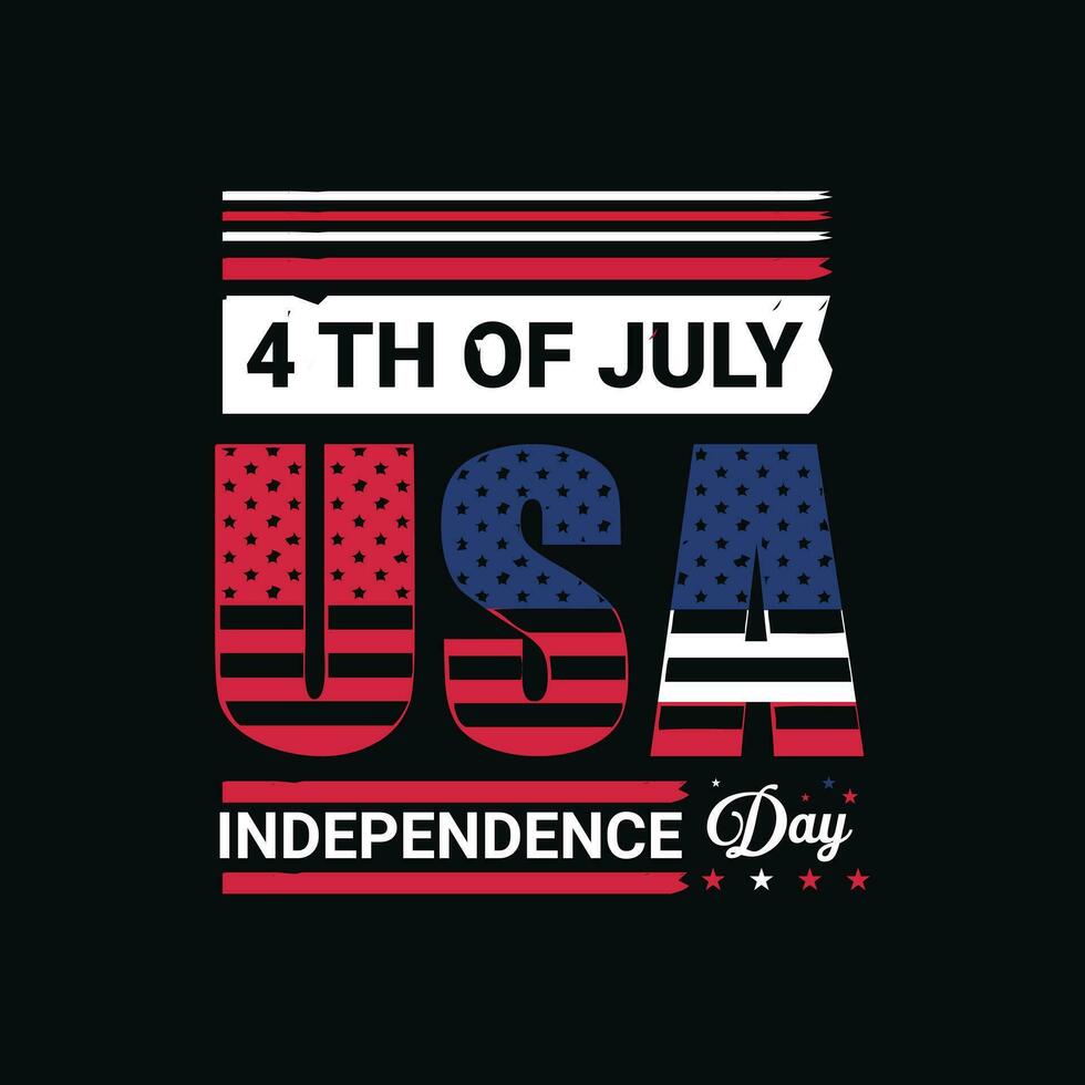 4e de juillet américain indépendance journée conception arrière-plan, T-shirt conception et modèle vectoriel