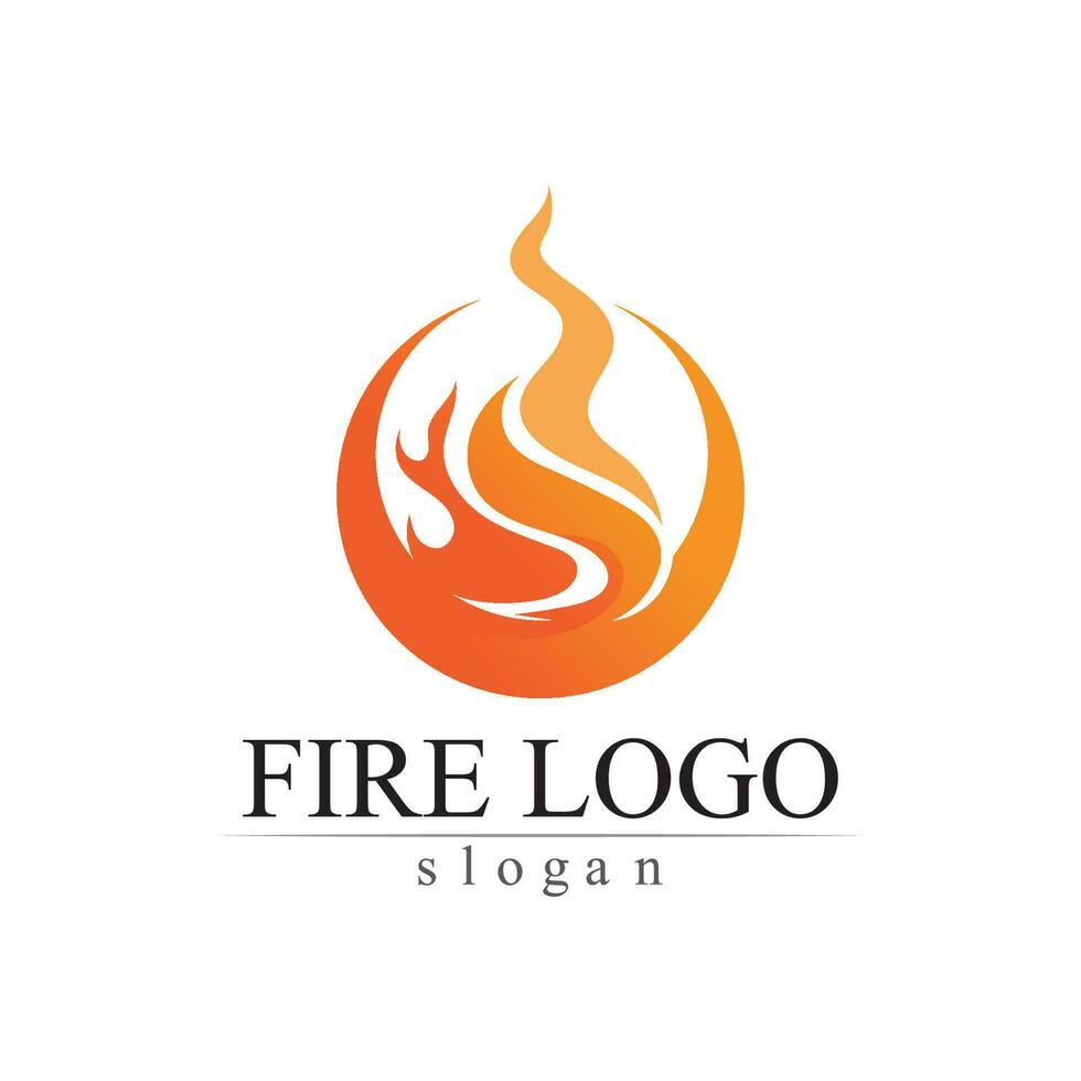 feu flamme nature logo et symboles icônes modèle vecteur