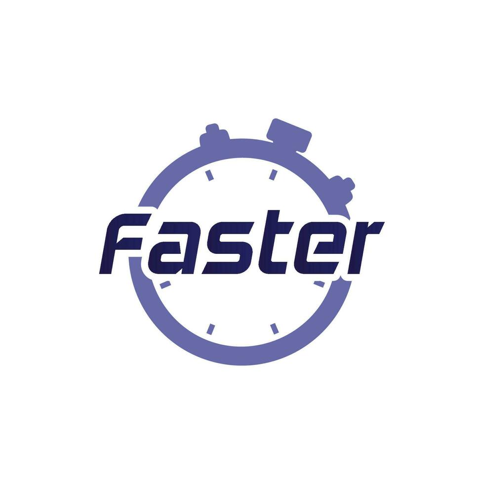 icône de vecteur de modèle de logo plus rapide