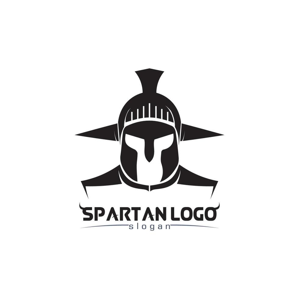 spartiate logo noir Glaiateur et vecteur conception casque et tête noir