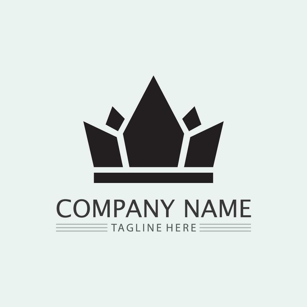 couronne logo et reine, Roi logo modèle de conception vecteur illustration