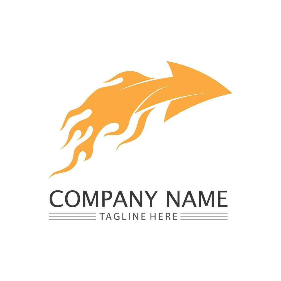 modèle de conception de feu flamme logo icône vector