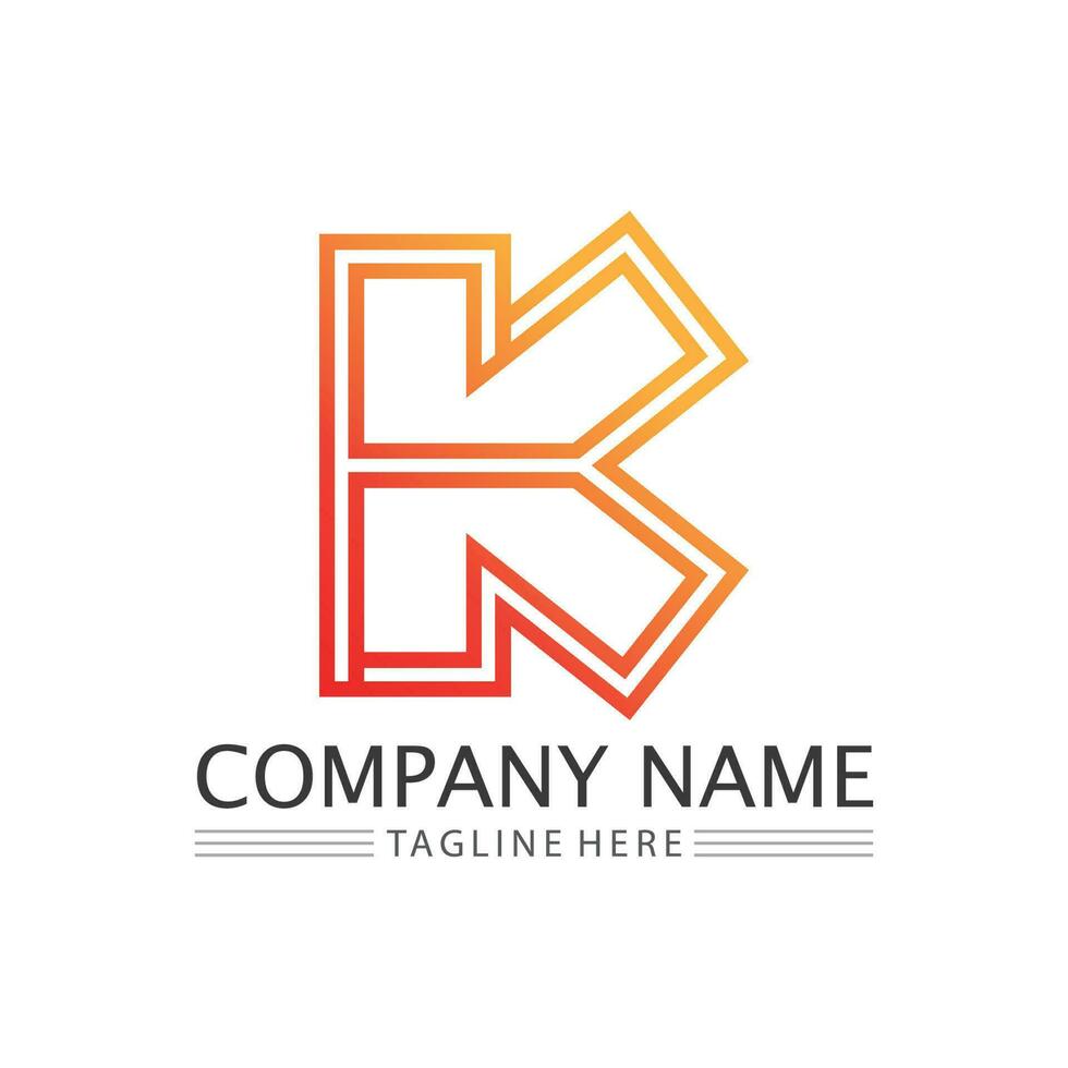 modèle de conception d'illustration d'icône de logo de lettre k. symbole de l'alphabet graphique pour le logotype de finance d'entreprise. symbole de l'alphabet graphique pour l'identité d'entreprise. vecteur