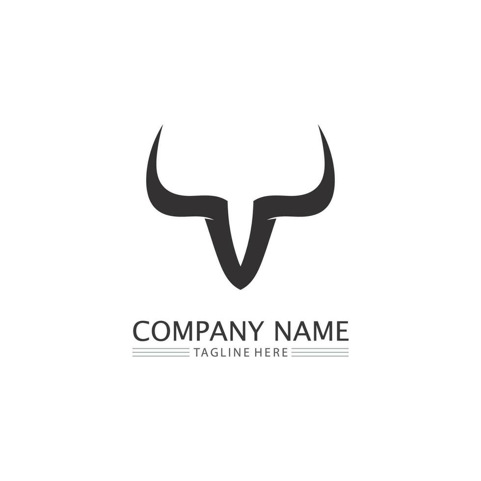 taureau buffle tête vache animal mascotte logo design vecteur pour sport corne buffle animal mammifères tête logo sauvage matador